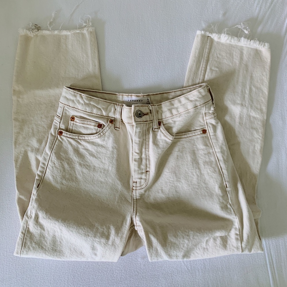 TOPSHOP Ivory Denim Jeans